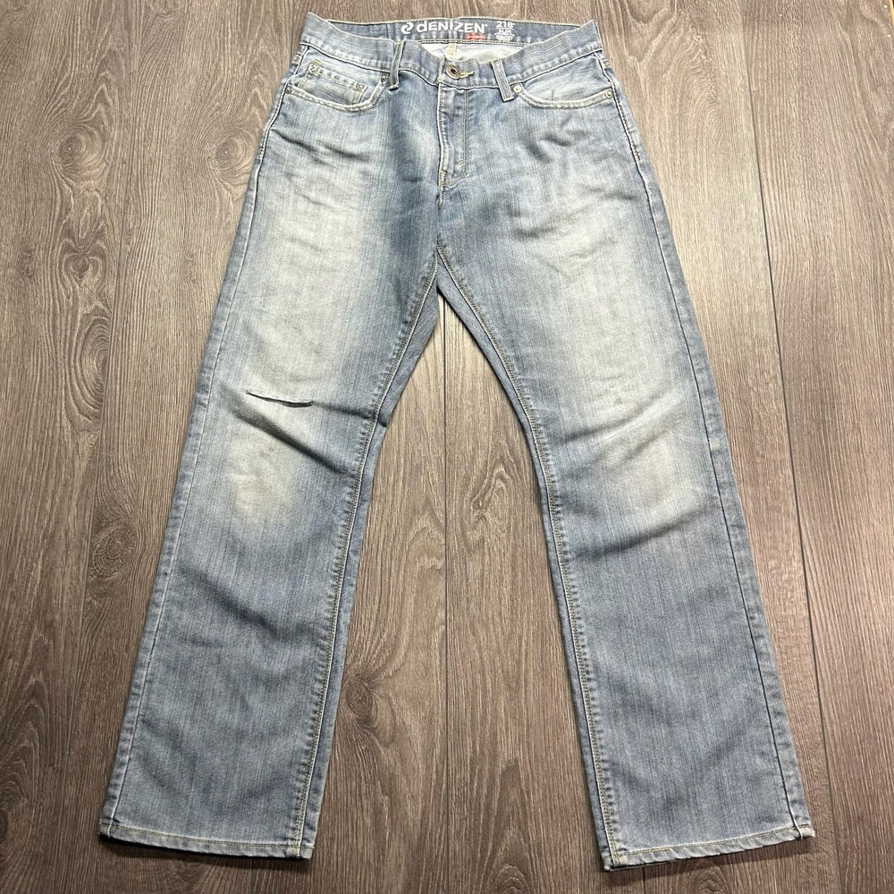 Denizen from Levis 218 Slim Straight Fit Jeans Light Wash Blue 28x28 y2k